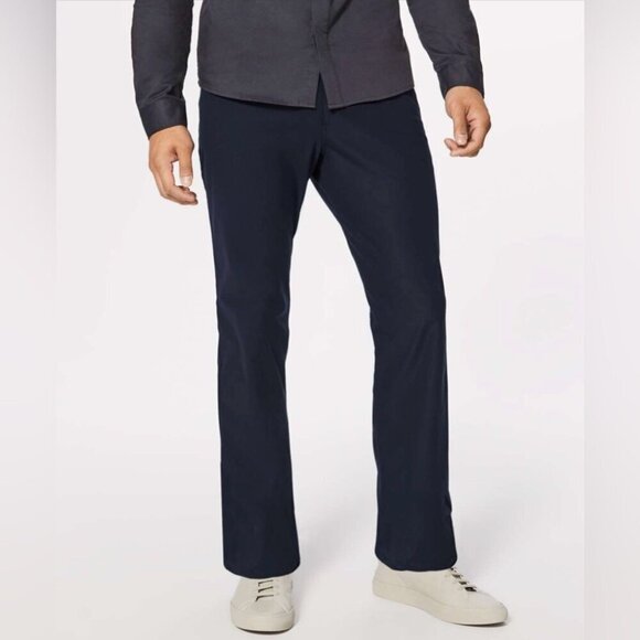 Lululemon ABC Pant True Navy  37" Men's Size 34 Waist M5468T Style Number - Picture 3 of 16
